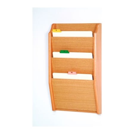 Wooden Mallet 3 Pocket Chart Holder - Light Oak CH14-3LO